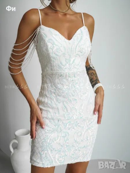 Бална рокля в бяло, снимка 1