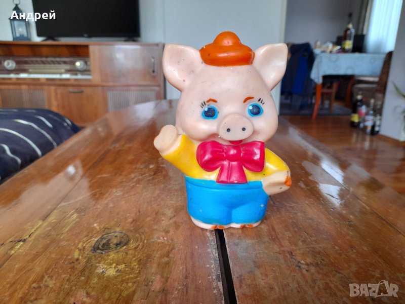 Стара гумена играчка прасе #4, снимка 1