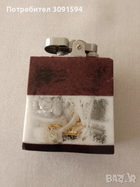  Колекционерска рядка газова настолна запалка PENGUIN,Зима,кола нуждае се от профилактика почистване, снимка 1