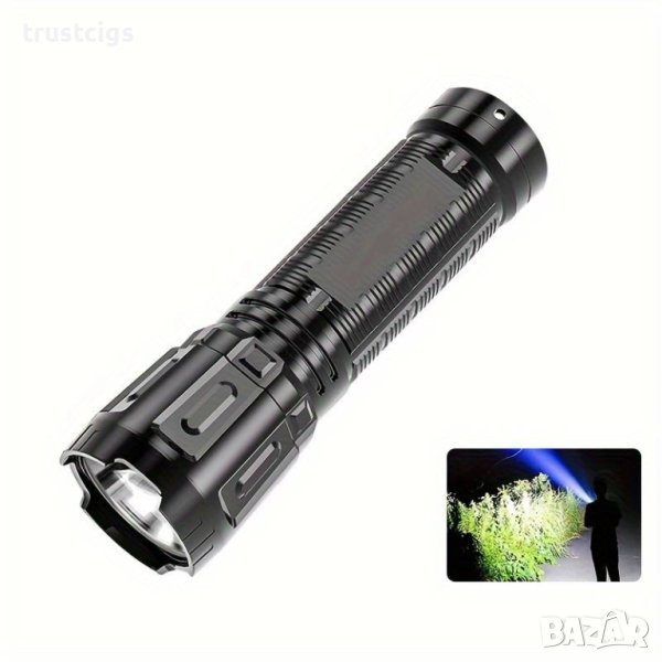 Мини мощен LED фенер с 3 режима и акумулаторна батерия, снимка 1