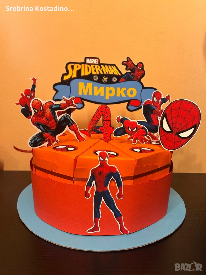 Картонена торта “Спайдърмен”, снимка 1