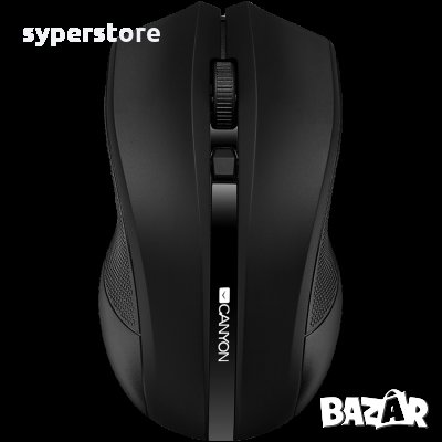 Мишка Безжична CANYON CNE-CMSW05 1600dpi 4btns 2.4GHz Черна Wireless Optical Mouse, снимка 1