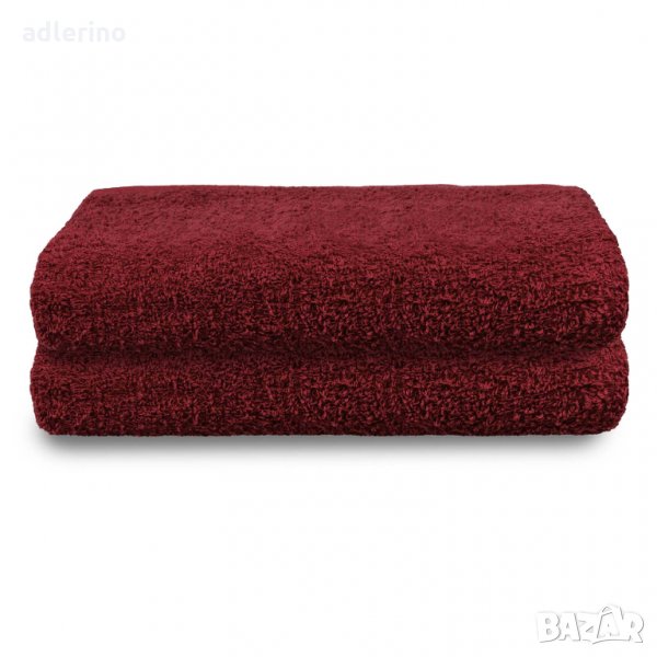 2 броя хавлиени кърпи 70х140 см, бордо, хавлия за душ, 2 броя, снимка 1