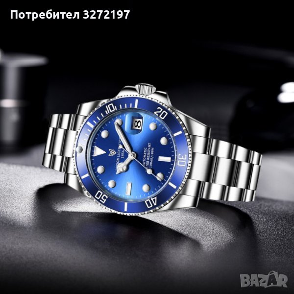 2022 LIGE автоматичен часовник за гмуркане 100 ATM, снимка 1