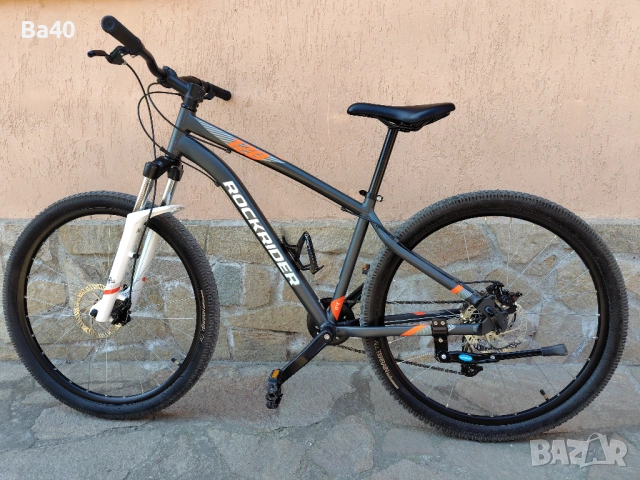 Планински велосипед Rockrider ST 120, 27,5", СИВО/ОРАНЖЕВО, снимка 4 - Велосипеди - 53869633