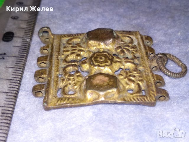 РЯДЪК ОРНАМЕНТИРАН ЕЛЕМЕНТ от ВЪЗРОЖДЕНСКИ НАКИТ БИЖУ САЧАНЕНА ГРИВНА с ЖИВАЧНА ПОЗЛАТА 24943, снимка 12 - Антикварни и старинни предмети - 40981059
