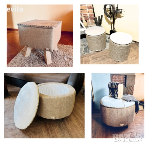 Уют и стил в детайла – табуретки Casa Decorator, снимка 4 - Дивани и мека мебел - 37364729