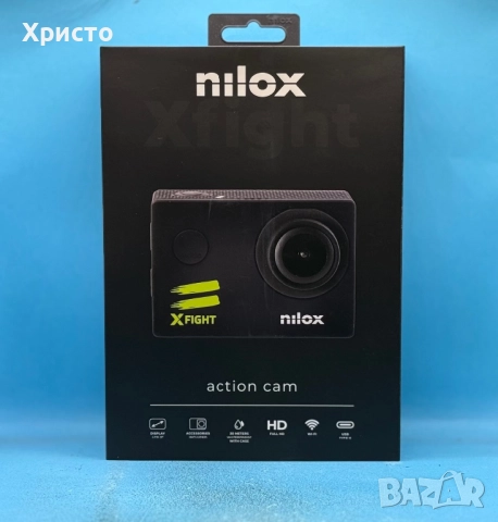 НОВО!!! Екшън камера Nilox XFight – Full HD, Wi-Fi, до 30m Waterproof, снимка 4 - Камери - 52569119