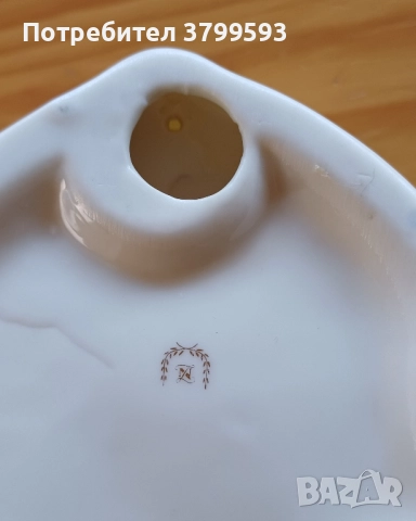 Античен порцеланов съд за светена вода, снимка 5 - Антикварни и старинни предмети - 52500276