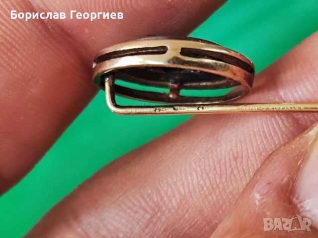 Златна игла от царско време 14 С, снимка 8 - Антикварни и старинни предмети - 51482410