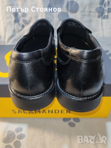 Стилни мъжки обувки от естествена кожа Salamander № 42, снимка 6 - Официални обувки - 53793567