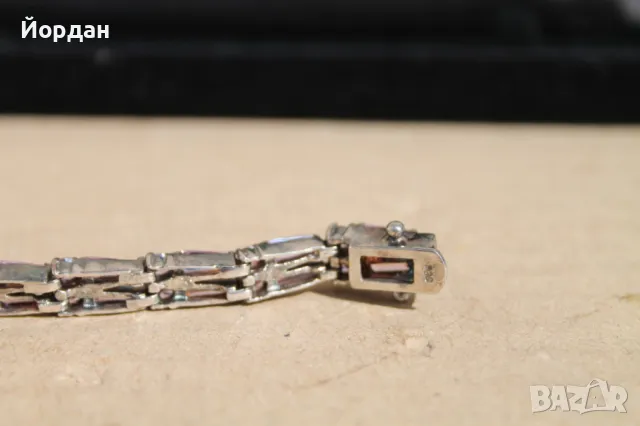 Сребърна дамска гривна, снимка 5 - Гривни - 47282190