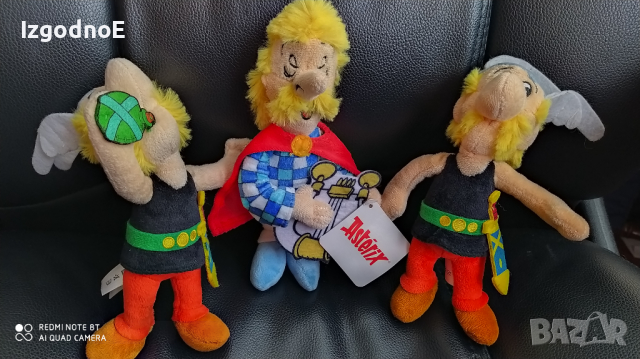 Оригинални плюшени играчки Астерикс и Обеликс, снимка 1