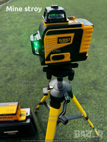 4D ЛАЗЕРЕН НИВЕЛИР DeWalt с 16 линии 4 точков Зелен Лъч + ПРИЕМНИК 30м, снимка 6 - Измервателни инструменти - 41187650