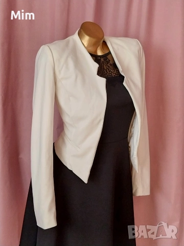 S Черна, бяла рокля и бяло сако, снимка 9 - Рокли - 53853600