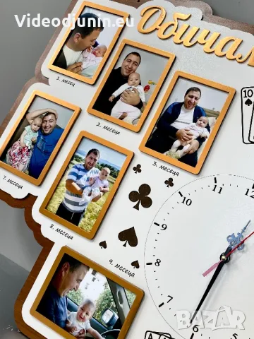 Гравиран часовник със снимки и надпис, снимка 3 - Стенни часовници - 48778358