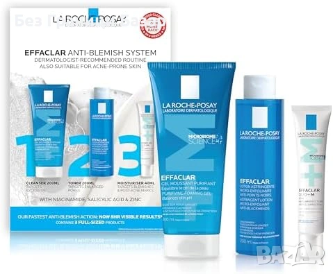 Нов La Roche-Posay Effaclar комплект против акне 3 стъпки за лице кожа, снимка 2 - Козметика за лице - 53006078