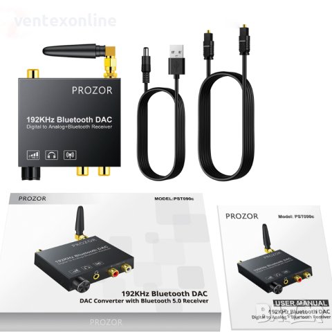 DAC 192kHz Bluetooth цифров към аналогов конвертор, RCA + Гаранция, снимка 6 - Аудиосистеми - 40979948