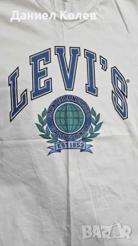 Мъжка бяла тениска Levi's, снимка 2 - Тениски - 48416360