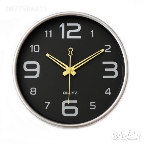 БЕЗШУМЕН СТЕНЕН ЧАСОВНИК.ЕЛЕКТРОННИ СТЕННИ ЧАСОВНИЦИ ДИГИТАЛЕН СТЕНЕН ЧАСОВНИК С ТЕМПЕРАТУРА +, снимка 7 - Стенни часовници - 51633722