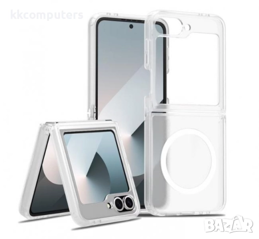 Калъф силикон мат MagSafe / Прозрачен / за Samsung Z Flip 7