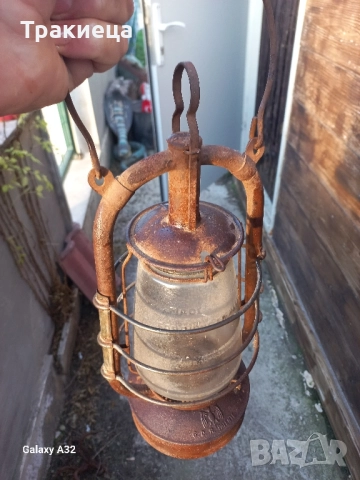 СТАРА НЕМСКА ГАЗЕНА ЛАМПА ФЕНЕР , снимка 2 - Антикварни и старинни предмети - 52512941