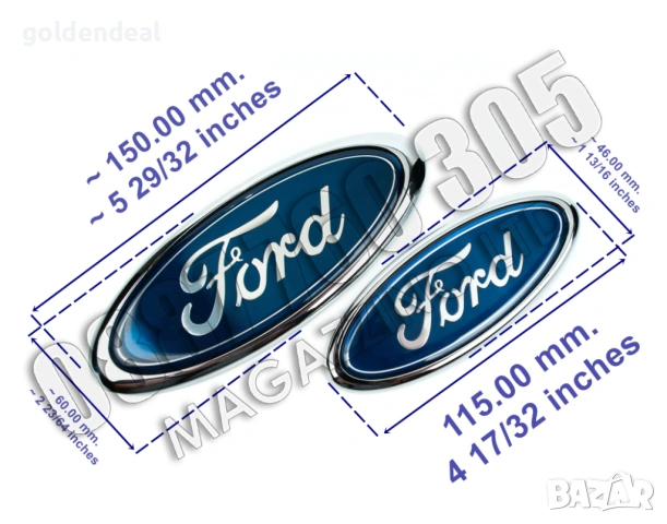 Емблеми за Форд 150 мм. 115 мм., снимка 2 - Аксесоари и консумативи - 53755436