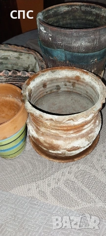 комплект от 5 броя стари саксии , снимка 2 - Други стоки за дома - 53809381
