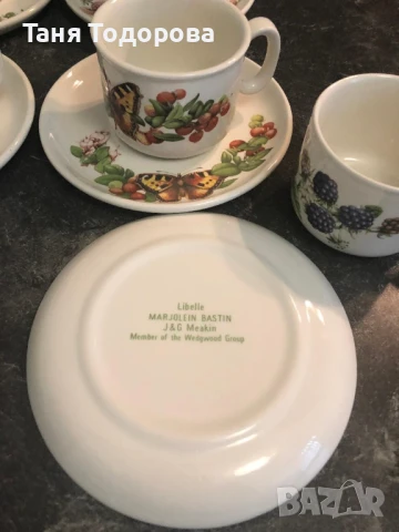 6 чашки за кафе с чинийки- Libelle, Meakin-Member of Wedgwood group, снимка 2 - Сервизи - 51065914