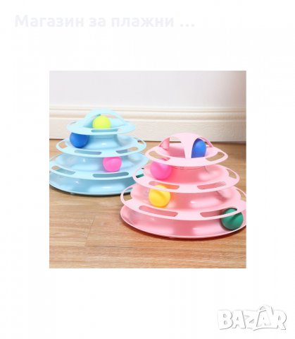 КОТЕШКА ИГРАЧКА, ПИРАМИДА С УЛЕЙ И 4 ТОПКИ - код 2747, снимка 8 - За котки - 33920043