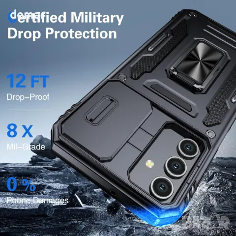 GOLDJU калъф за Samsung Galaxy A15 5G, с протектор за екрана и магнитна стойка, снимка 3 - Калъфи, кейсове - 50033082