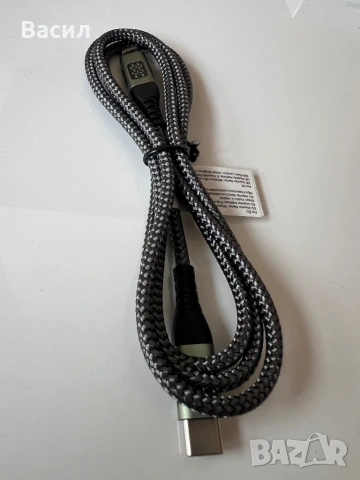 USB-C към USB-C кабел 100 W PD + LED дисплей, снимка 2 - Зарядни за кола - 53259763
