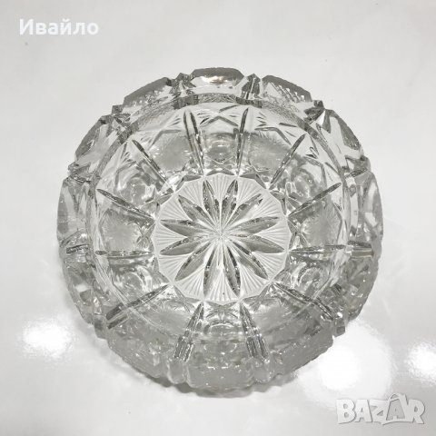 Масивен кристален пепелник, снимка 5 - Декорация за дома - 30865480