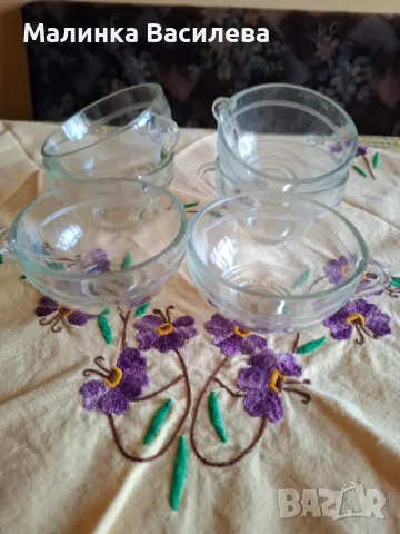 чаши иенско стъкло , снимка 2 - Чаши - 48092635
