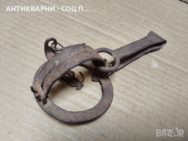 Стар Кован Малък Капан За Животни / НОМЕР 640., снимка 3 - Антикварни и старинни предмети - 53289168