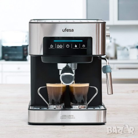 Кафемашина Ufesa CE7255 Expresso и капучино, сензорен екран, дюза за пара, 20 бара, снимка 2 - Кафемашини - 41757013