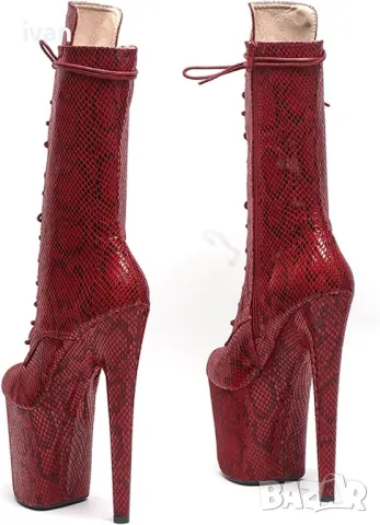 намаление дамски ботуши 10 см. платформа, 20 см. ток, 38 размер , снимка 3 - Дамски ботуши - 50092563