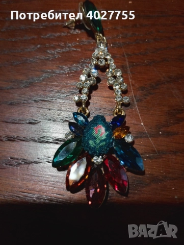 Обеци с ръчно ушит гоблен 