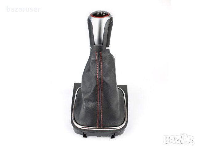 Топка скоростен лост с маншон VW Golf/Голф 5 червен 6 скорости, снимка 2 - Аксесоари и консумативи - 42342789