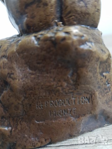 Стара бронзова фигура "Мислителят", снимка 8 - Антикварни и старинни предмети - 42417049