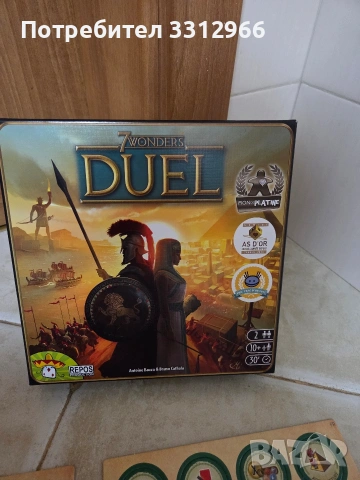 Чисто нова Настолна игра за двама 7 Wonders Duel (френско издание) , снимка 2 - Образователни игри - 53743832
