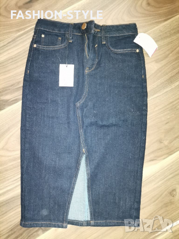 River Island- Denim Маркова Дамска, дънкова пола, снимка 3 - Поли - 36363874