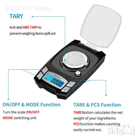 KUBEI USB акумулаторна цифрова везна , снимка 5 - Други инструменти - 49660878