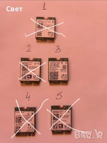 Wi-Fi модули Intel M.2 (NGFF) за лаптопи 