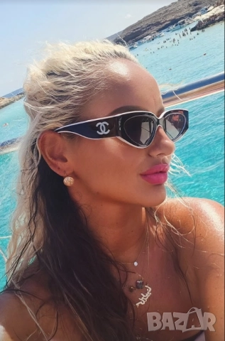 очила с черен обикновен калъф и ув защита chanel