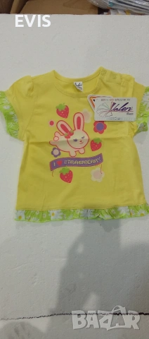 Сладки бебешки и детски блузки "I ❤️ STRAWBERRY" – 100, снимка 2 - Бебешки блузки - 53765779