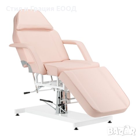 Хидравлична кушетка 210 - 180 х 63/83 х 64/80 см - бяла,черна,розова, снимка 2 - Кушетки - 38745553
