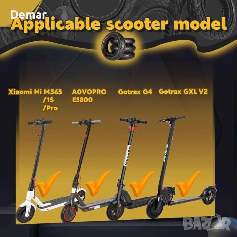 GLDYTIMES Гума за електрическа тротинетка ElectricScooter 10x2.125/2.0 , снимка 6 - Аксесоари и консумативи - 41808197