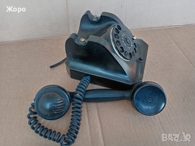 старинен бакелитов здрав телефон с шайба Гемания 30те, снимка 2 - Друга електроника - 51858726