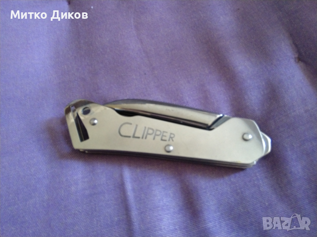 Нож назъбен за лява ръка нов Clipper fully tempered made in italy 120х75мм, снимка 2 - Ножове - 36245660